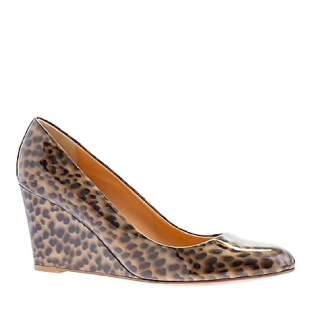 J.Crew Martina Tortoise Wedge Heels. GUC. Size 8.